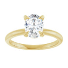 14K yellow gold 1 CT Oval Claw-Prong Diamond Solitaire Engagement Ring