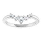 White Gold Curved Diamond Ring