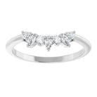 White Gold Curved Diamond Ring