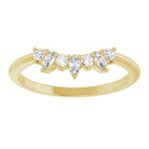 Yellow Gold Curved Diamond Band