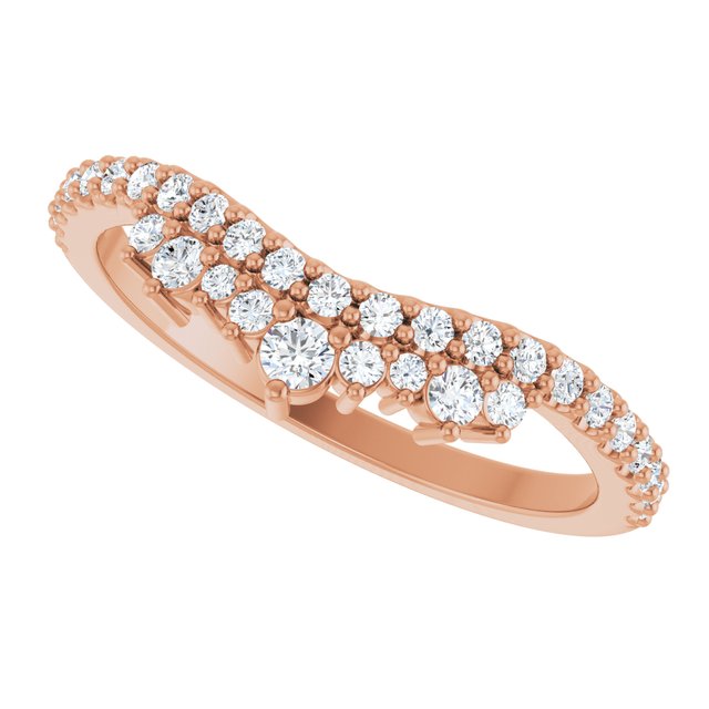 Rose Gold Diamond Crown Wedding Band