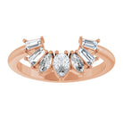 Rose Gold Arabesque Curved Diamond Ring