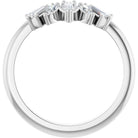 Patinum Arabesque Curved Diamond Band Side View