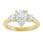 14K yellow gold 2 CT Pear CutThree Stone Engagement Ring Setting