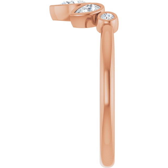 Rose Gold Bezel Set Diamond Wedding Ring