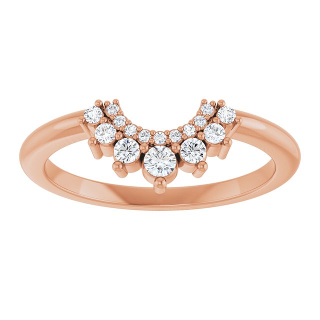 Rose Gold Ampi Diamond Curved Band