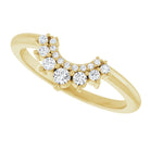 Yellow Gold Ampi Diamond Curved Ring