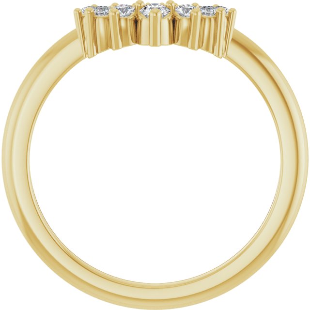 Yellow Gold Ampi Curved Band Side View