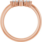 Rose Gold Ampi Curved Band Side View