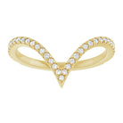 Yellow Gold Deep V Diamond Band