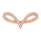 Rose Gold Deep V Diamond Band