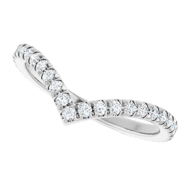 White Gold French-Set Diamond Ring