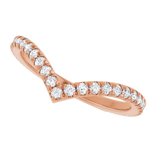 Rose Gold French-Set Diamond Ring