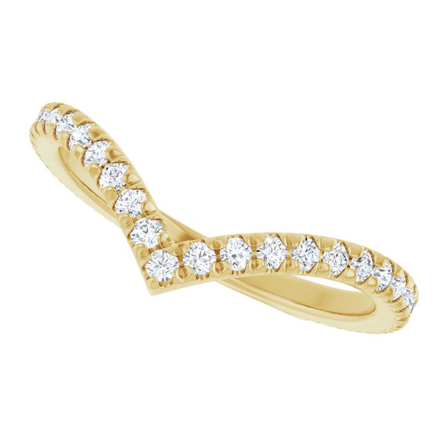 Yellow Gold French-Set Diamond Ring