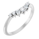 White Gold Petite Contour Diamond Band