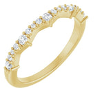 Yellow Gold Cavetto Diamond Band