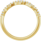 Yellow Gold Scalloped Diamond Ring