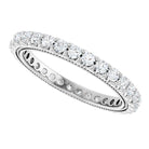 Silver Diamond Eternity Band