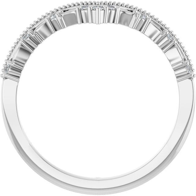 White Gold Caprese Diamond Band Side-view