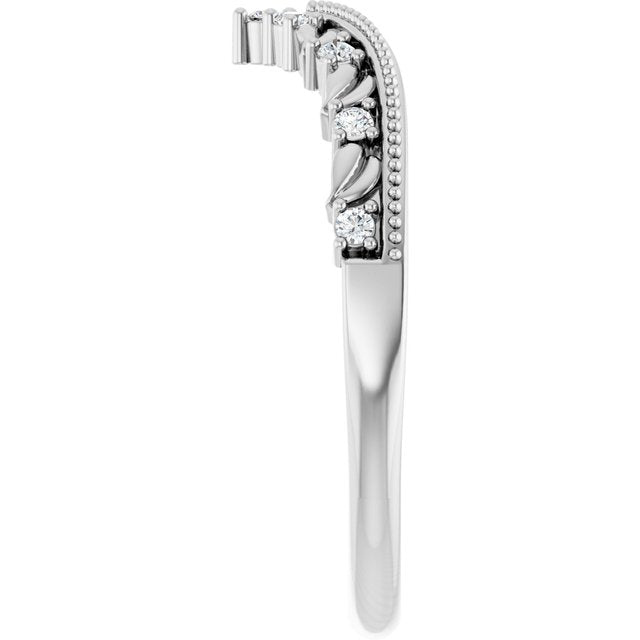 White Gold Caprese Diamond Band Side-view