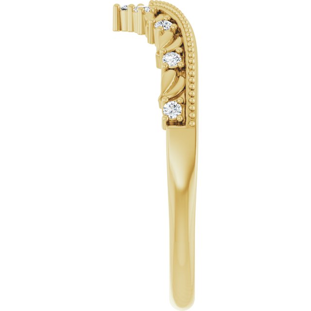 Yellow Gold Caprese Diamond Band Side-view