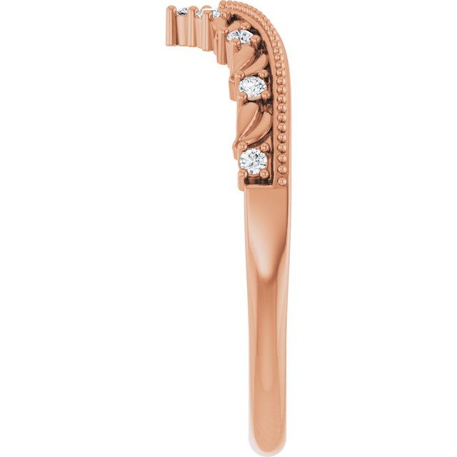 Rose Gold Caprese Diamond Band Side-view