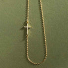 Diamond Sideways Cross Necklace - erin gallagher