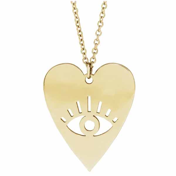 Evil Eye Heart Necklace - erin gallagher