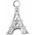 Tiny Diamond Eiffel Tower Charm - erin gallagher