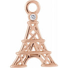 Tiny Diamond Eiffel Tower Charm - erin gallagher