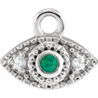 Tiny Diamond Evil Eye Charm - erin gallagher