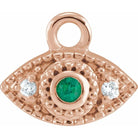 Tiny Diamond Evil Eye Charm - erin gallagher